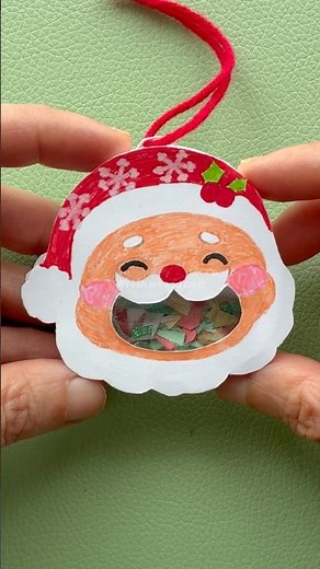 DIY Christmas Ornaments |一张纸做个圣诞老人挂饰#papercraft #christmas #ornaments