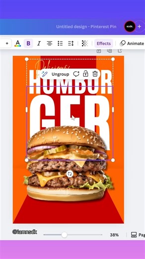 Burger Poster Design credits: @im.nsdk #canvatutorial #graphicdesign #canvatips #canvatuto #canvahacks #canvadesign #canvalove #graphicdesigner #graphic #canvadesigner #creativeposter #hack #tips #poster #posters | Neo Social Media Management Services