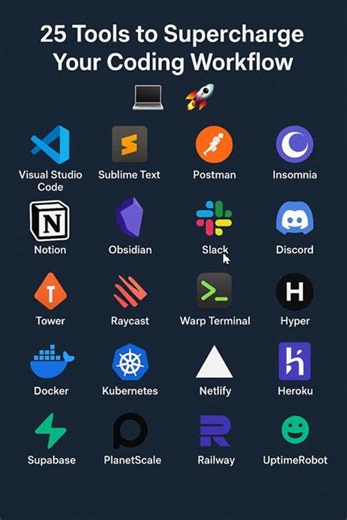 25 Tools to Supercharge your Coding Workflow#coding#tech#programmer#game#skills#interviewprep#vscode