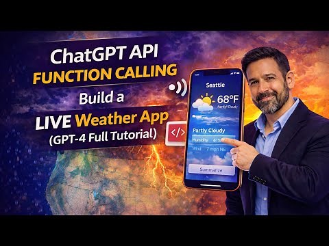 ChatGPT API Function Calling: Build a LIVE Weather App (GPT-4 Full Tutorial)
