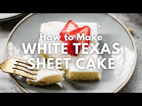 How to Make White Texas Sheet Cake | Easy & Moist Almond Cake