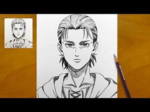 How to Draw EREN YEAGER (Attack on Titan) | Anime Sketching ASMR