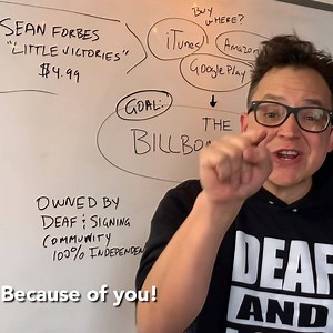 16K views · 813 reactions | Because of YOU we have a real shot at my new album "Little Victories" making it on Billboard charts  Something no deaf artist has achieved. We need to make as many sales as possible by Friday! Please get the record now --> https://ffm.to/nekqq0n Please share this post and encourage others to buy too. THANK YOU! #deafandloud #littlevictories | Sean Forbes | Facebook