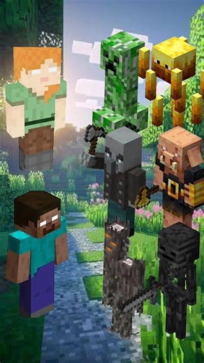 Herobrine and Alexbrine Vs All mobs#shortsfeed​​​ #minecraft​​​ #shorts​​​ #minecraftshorts​​