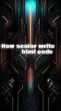 How Junior vs Senior Developers Write HTML 💻🔥