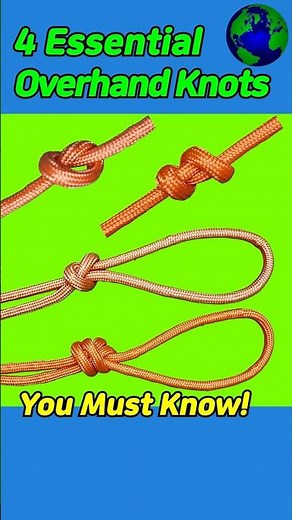 4 Essential Overhand Knots – Learn Fast & Tie Like a Pro! #knot #diy