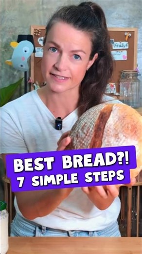 EASY Sourdough Bread in 7 SIMPLE STEPS (No Gear) #sourdough #bakingforbeginners