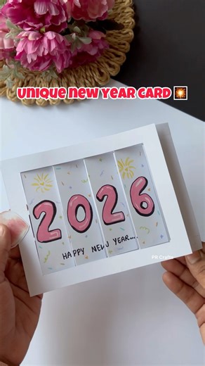 Unique new year card idea for 2026 😉 || #newyear2026 #newyearcardmaking #newyearcardideas #diycard