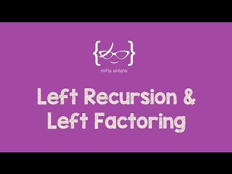 Left Recursion & Left Factoring Removal