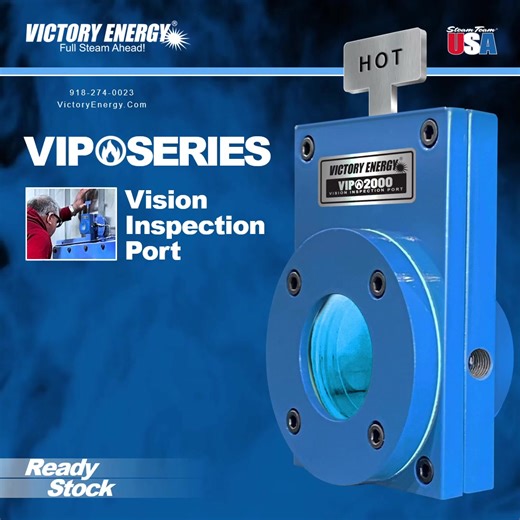 See the difference with the VIP Series Vision Inspection Port. Designed for clear, reliable system visibility and available in multiple sizes! #VictoryEnergy #FullSteamAhead #VisionPort #OEM | Victory Energy