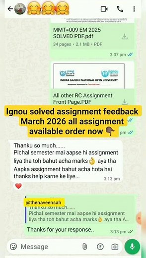 IGNOU SOLVED ASSIGNMENT MARCH 2026/ #ignousolvedassignment #ignouexam #ignou2026 #viralshorts