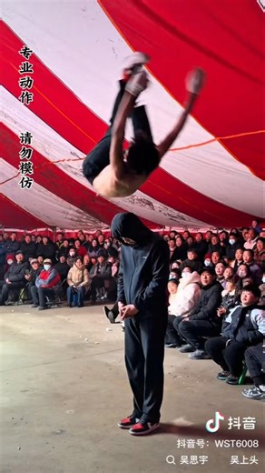 Shirtless Acrobat Does DEATH-DEFYING Flip 10 Feet Above Stage… PRO Only! 😱