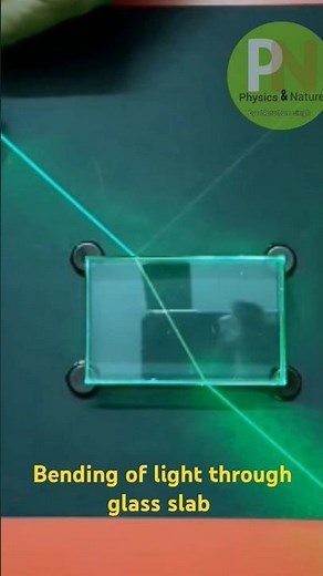 Bending of light through glass slab #physics #experiment #refraction_of_light #physicsfacts