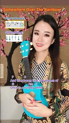 Somewhere Over The Rainbow Ukulele Tutorial by JoyGuitar #shorts