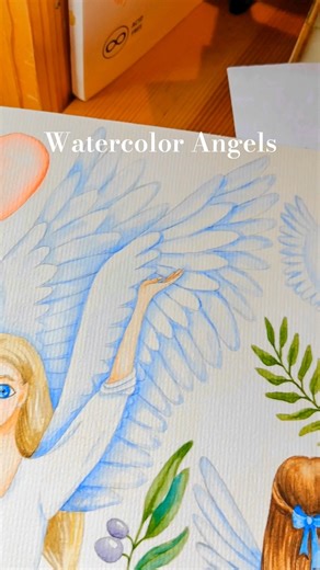 Watercolor Angel Clipart Set ✨