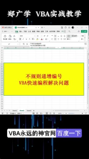 VBA实战教程不规则编号 郑广学VBA