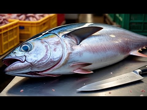 Everyday of My Life ❗🔥 Exploring Sorong Fish Market live broadcast of yellowfin tuna cutting