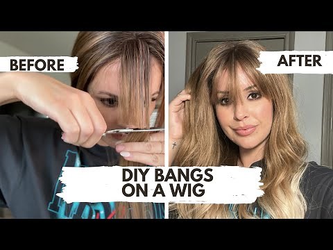 How to cut bangs into your wig at home | DIY Trim, Layers, Wispy Bangs