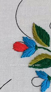 how to do fishbone stitch hand embroidery | Basic Embroidery ABC