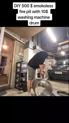 DIY Smokeless Fire Pit for $10 Using Old Washing Machine Drums
