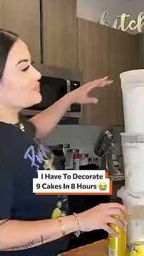 I Have To Decorate 9 Cakes In 8 Hours 😳🎂 #CakeDecorating #CakeMaking #BakerLife