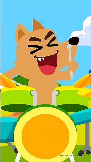 🥁🐺드럼 치는 늑대 | 동물 인형극 놀이 | #Shorts #junytony #주니토니 #인형놀이