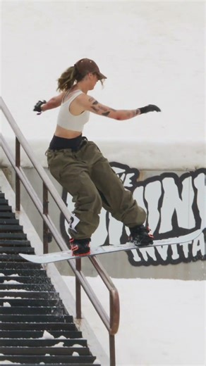 Mela as fresh as it gets at the Uninvited Invitational! ❤️ #snowboarding #ski #skateboarding