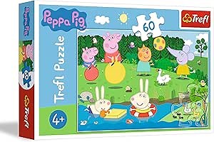 Trefl Peppa Pig 60 Piece Jigsaw Puzzle Print, DIY Puzzle, Creative Fun, Classic Jigsaw for Adults and Children from 4 Years Old