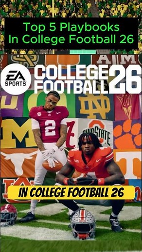 The 5 Most OVERPOWERED Playbooks in College Football 26! 🔥 (NOT FAIR) #shorts