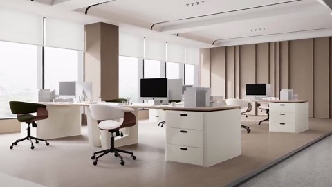 Modern Walnut Swivel Office Chair, PU Leather Task Chair With Wheels - Etsy