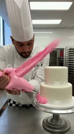 Baker Explodes Frosting Bag On Wedding Cake