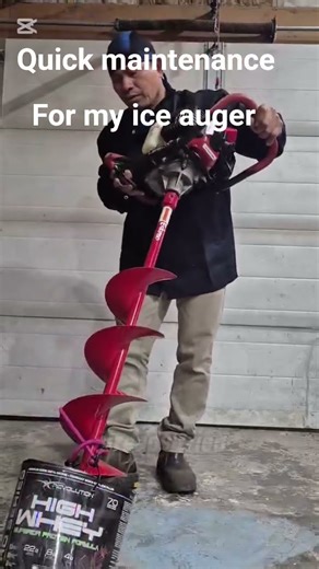 Quick maintenance for my ice auger #diy # engine # mechanic