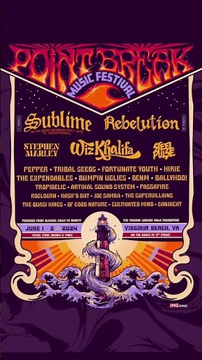 Point Break Festival 2024 - Virginia Beach, VA - June 1-2 - Lineup Announcement