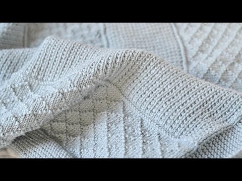 Simple Blanket Knitting Pattern / Pure Hand Knits by Linda Whaley Knit Studio