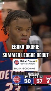 Ebuka Okorie went to work in his summer league debut 🔥 #nba #nbahighlights #detroitpistons