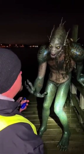 Fisherman Encounters Humanoid Reptile Creature