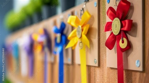 A closeup of a bulletin board filled with employee recognition certificates and awards highlighting the companys commitment to celebrating achievements.