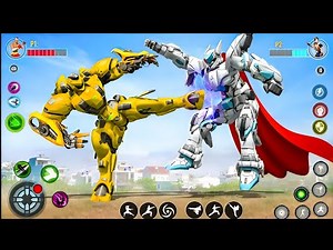 Flying Robot Jet Car Transformation Robot Game 2024 New Fighting 3D Robot - Android Gameplay