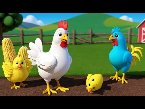 Clucky the Chicken and the Dancing Corn 🌽🐔 | 3D Animated Nursery Rhyme for Kids