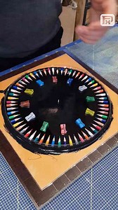 Colorful pencil tips resin clock DIY guide