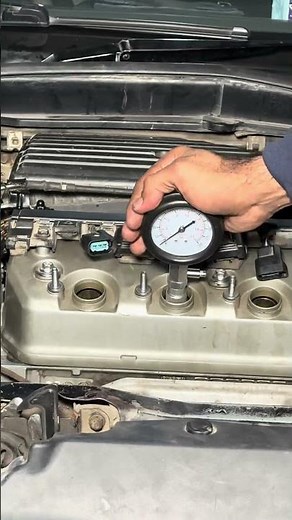 Engine Pressure Checking With Compression Gauge #engine #pressure #checking #gauge #compression