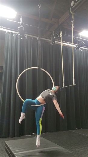 Slow spinny Lyra hoop tricks. #lyrahoop #lyra #autistic #autism #aerial #circus #hayleywilliams