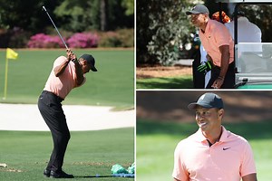 Tiger Woods seen hitting balls at Augusta as fans hope for an amazing comeback