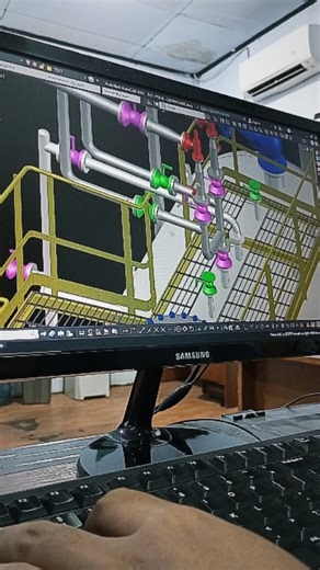 DESIGN 2D & 3D on Instagram: "Line PSV (Pressure Safety Valve) #pipingengineering #autocadplant3d"