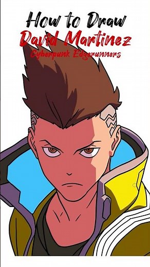 How to Draw David Martinez from Cyberpunk Edgerunners 2077 movie Easy Step by Step #shorts