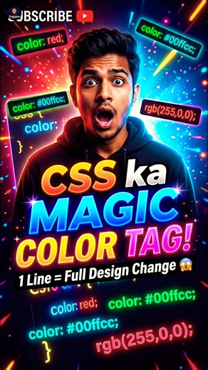 CSS Color Property Explained | Text Color in CSS | #viral #trending #funny #shorts