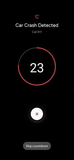 Samsung Galaxy Car Crash Detection Screen and Sound (not real)
