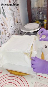 How To Cover Square Cake | Delimary kitchen