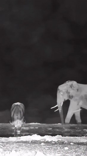 Buffalo: 1. Elephant: 0 Sometimes ignoring is the power move. #africam #wildlife #nature #safari #webcam #livestream #naturelovers #animals | Africam