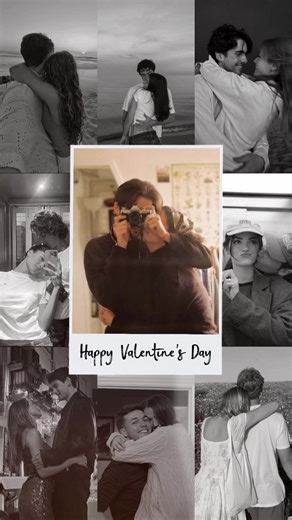 Happy Valentine’s Day CapCut Template: Polaroid Grid Collage